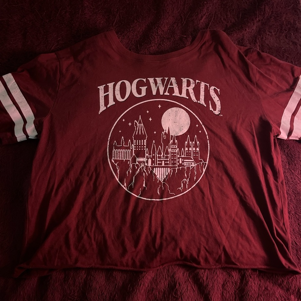 Red Harry Potter cropped T-Shirt